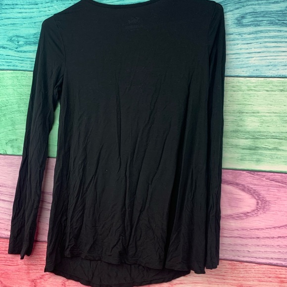 JUSTICE black long sleeve shirt with glitter white French bulldog Boston Terrier - Picture 4 of 9